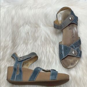 Romika Florida 05 Denim Blue Leather Sandal Sz 41
